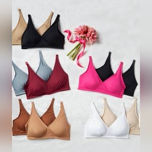 New Butterknit Wrap Nude, black, white Bra with Removable Pads Rhonda s…